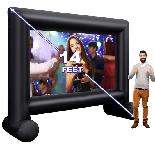 14Ft Front and Rear Projection Inflatable Screen Outdoor Movie Cinema Projector Inflatable Air Ad Screen